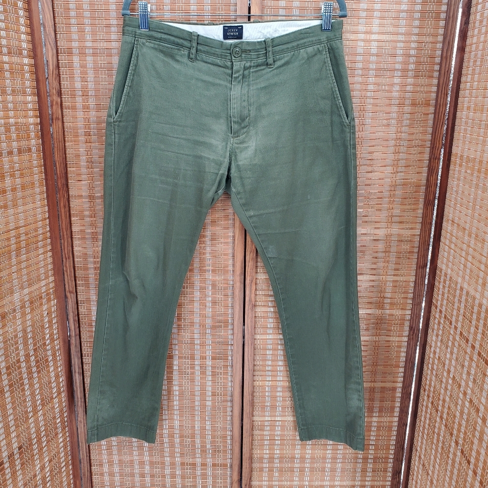 ◇ J Crew Stretch Men's Olive Green Pants Size 30x30